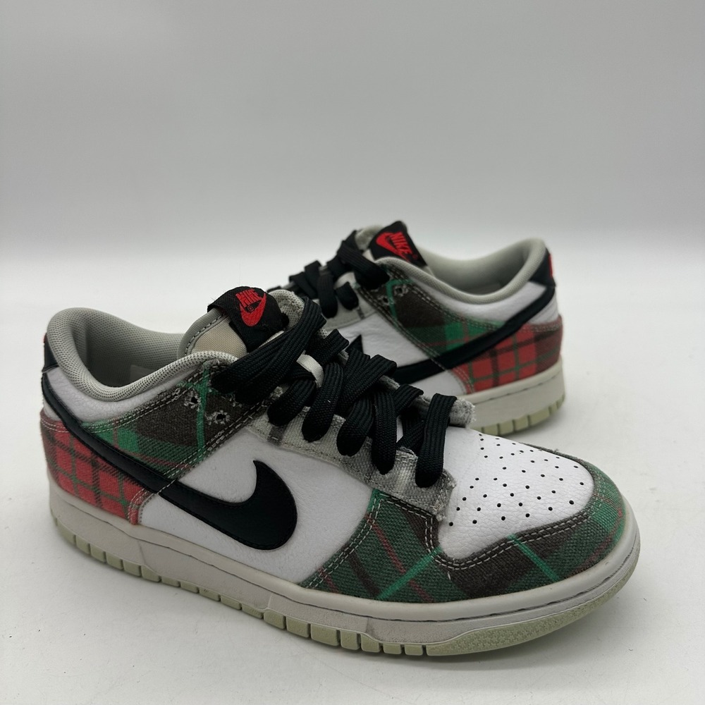 Nike DV8919-100 Youth Size 6Y Shoes Dunk Low‎ Tartan Plaid Multicolor Sneakers